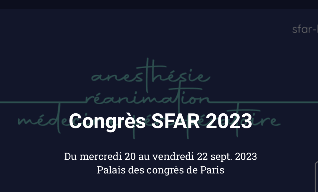 Sessions ARCOTHOVA et parcours coeur-hémodynamique au congrès SFAR 2023